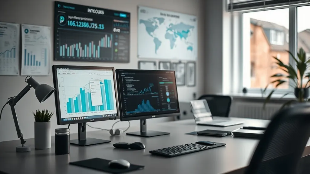 Close up of a professional workspace with clean design, mini